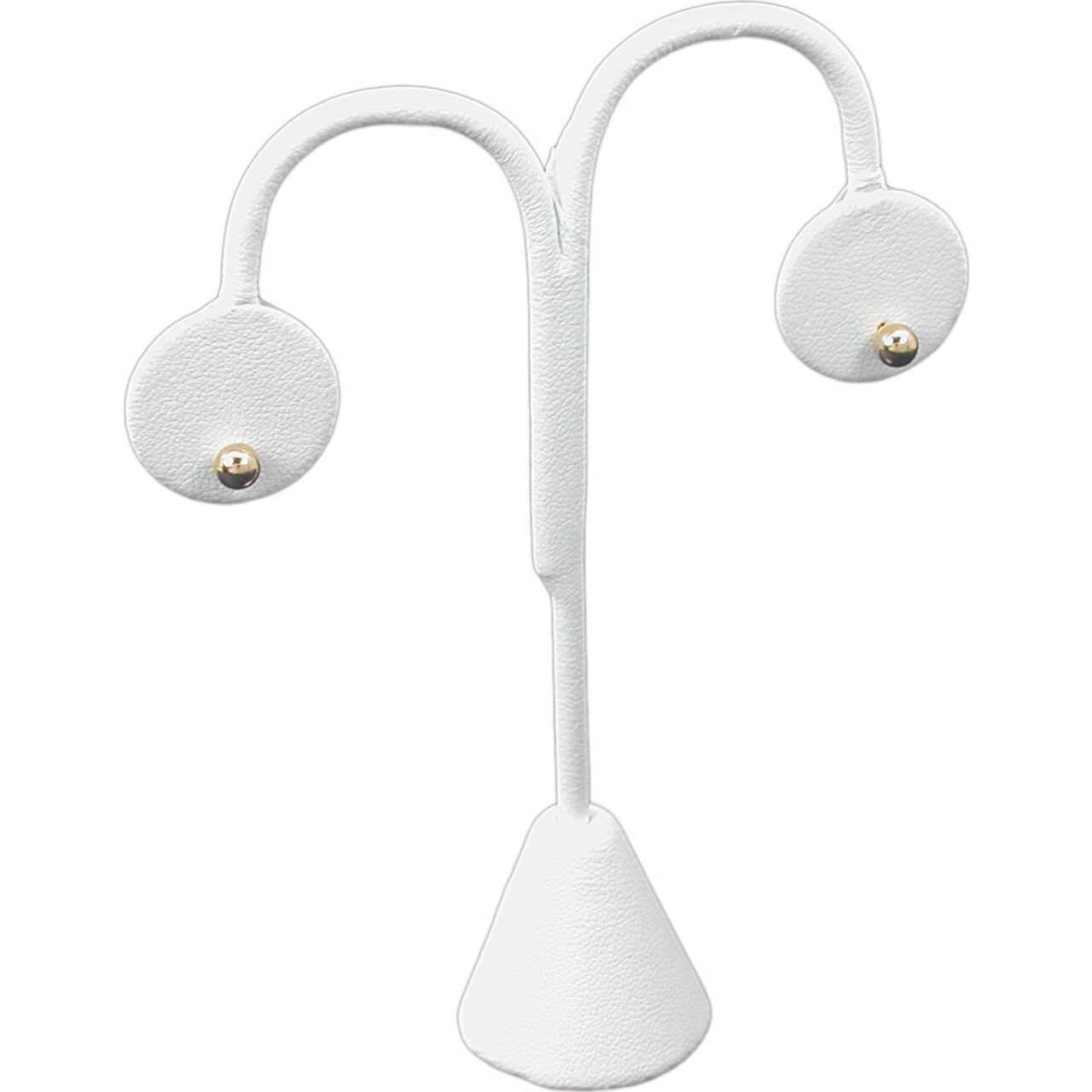 White Faux Leather Earring Tree Arch Jewelry Display Stand 4.75" Kit 36 Pcs